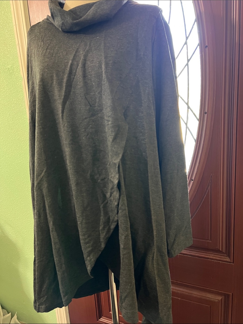 BloomChic Dark Gray Cowl Neck Sweater - Picture 2 of 4